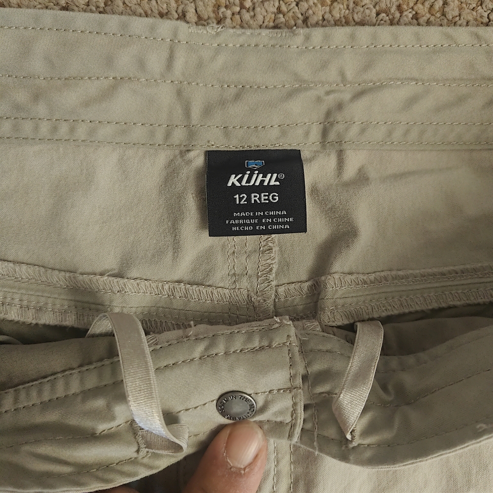 Kuhl Pants Womens 12 REG Beige 6279 Hiking Convertible Outdoor Spire Rollup - Picture 11 of 16